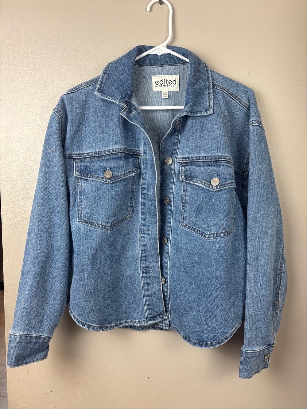 Edikted Classic Light Blue Denim Jacket - Women's Button-Front